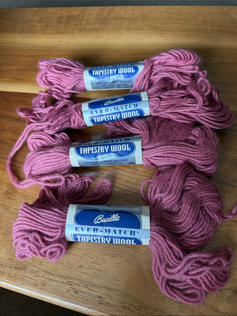Bucilla Pink Tapestry Wool Skeins - Ever-Match